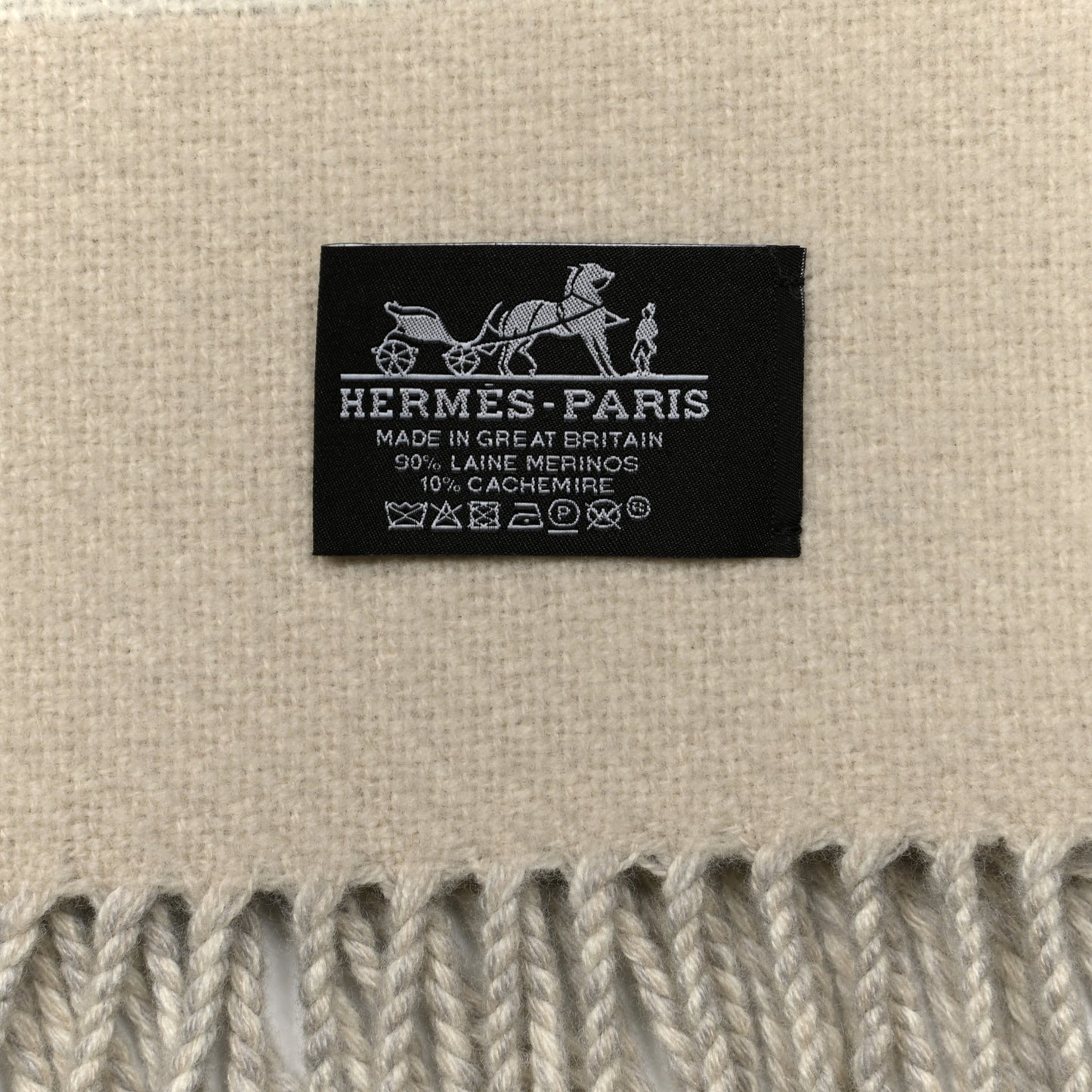 Wool Cashmere Brides De Gala Blanket Gris Perle