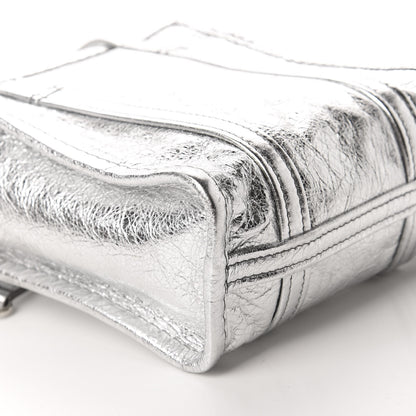 Balenciaga Metallic Calfskin XXS Bazar Shopper Tote Silver Hardware 6 of 11