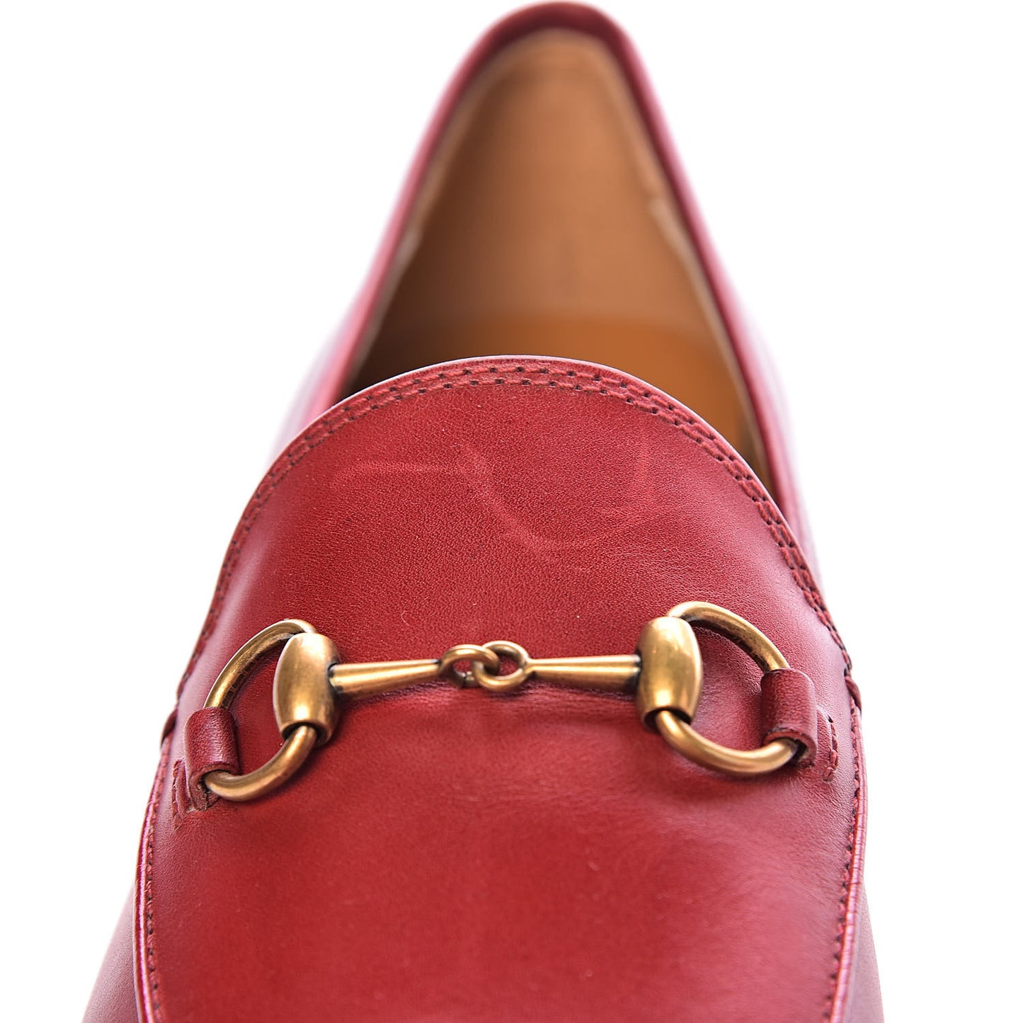 Calfskin Womens Jordaan Loafers 37.5 Hibiscus Red