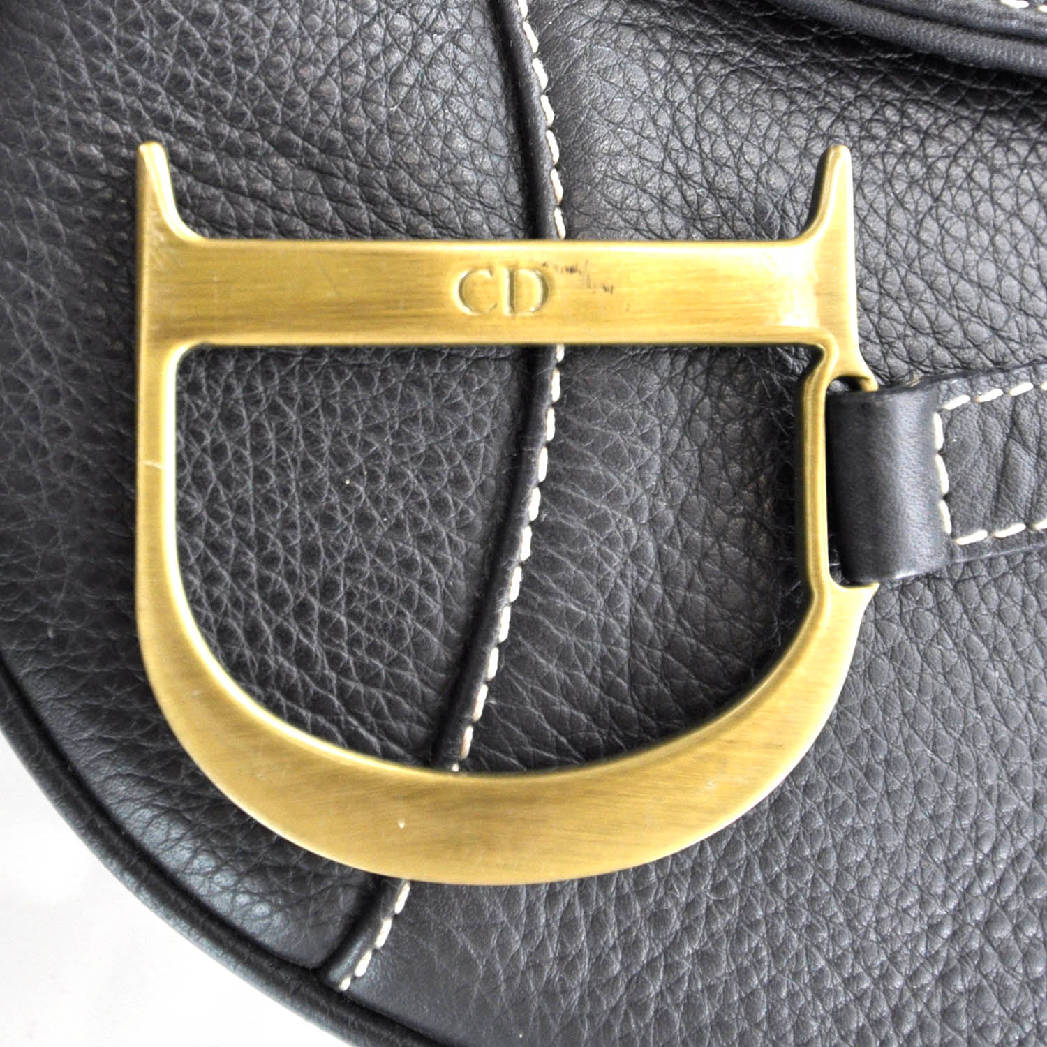 Christian Dior Leather Saddle Bag Black 8 of 13
