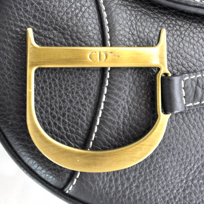 Christian Dior Leather Saddle Bag Black 8 of 13