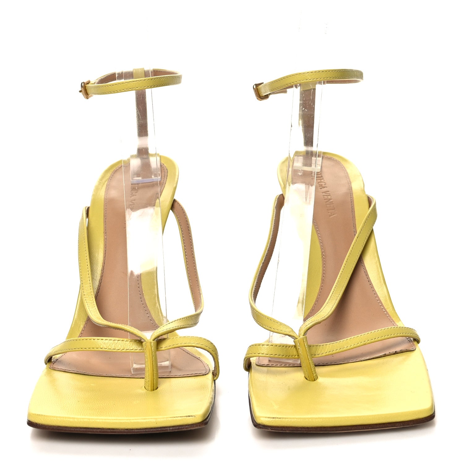 Bottega Veneta Lambskin Stretch Multi Strap 90mm Sandals 40 Pear 2 of 10
