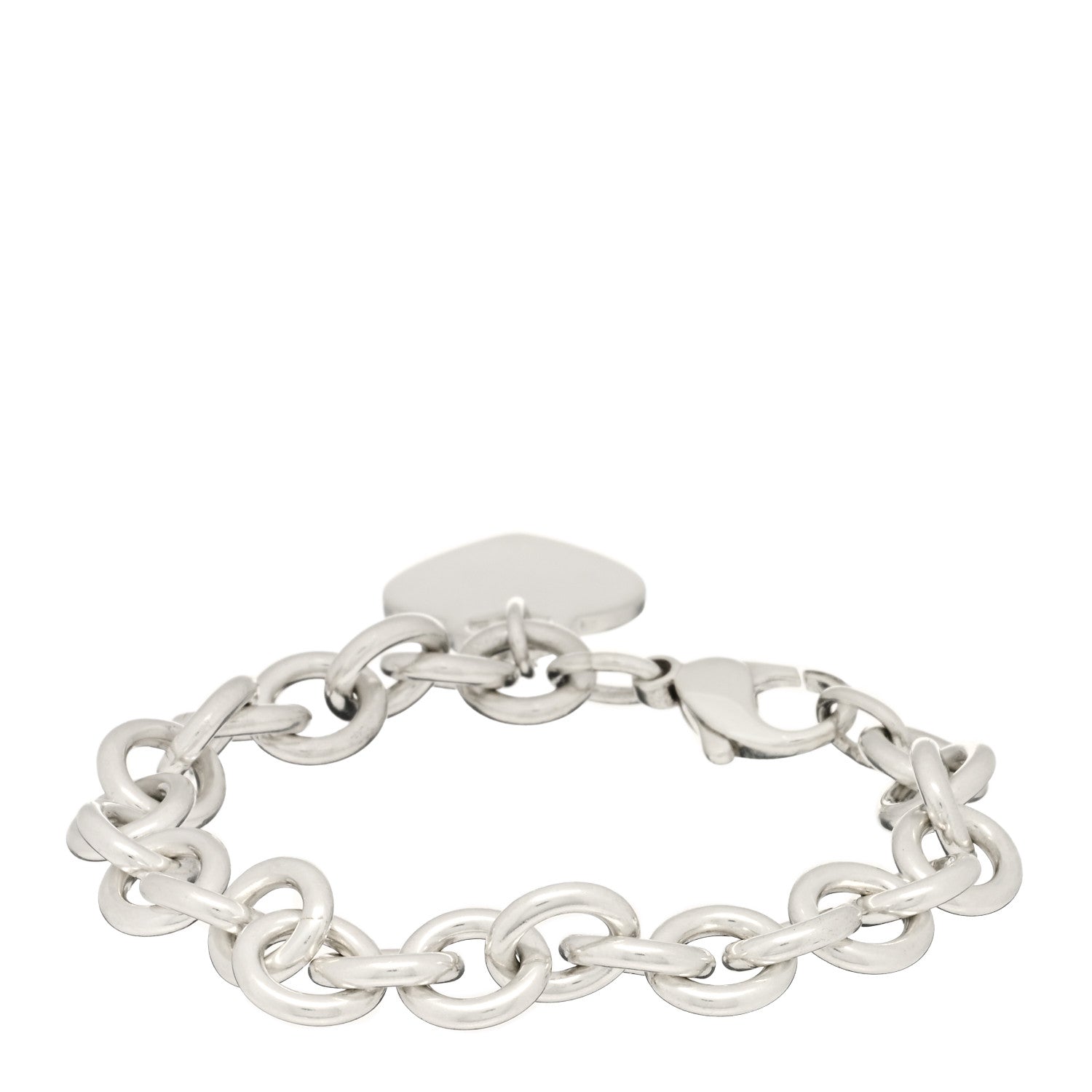 Tiffany Sterling Silver Heart Tag Charm Bracelet 2 of 3