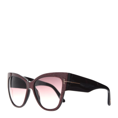 Tom Ford Acetate Anoushka Cat Eye Sunglasses TF371 Brown 1 of 8
