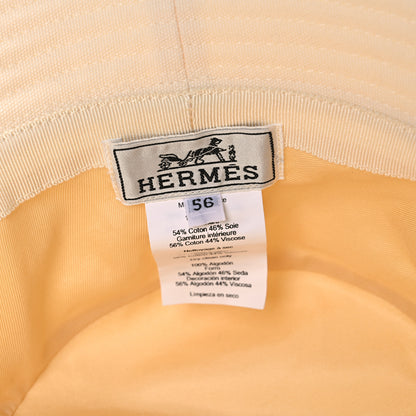 Hermes Cotton Gene Sunshine Bucket Hat 56 Ecru 8 of 8