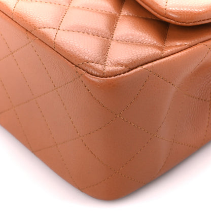 Chanel Caviar Quilted Jumbo Double Flap Light Brown 11 of 11
