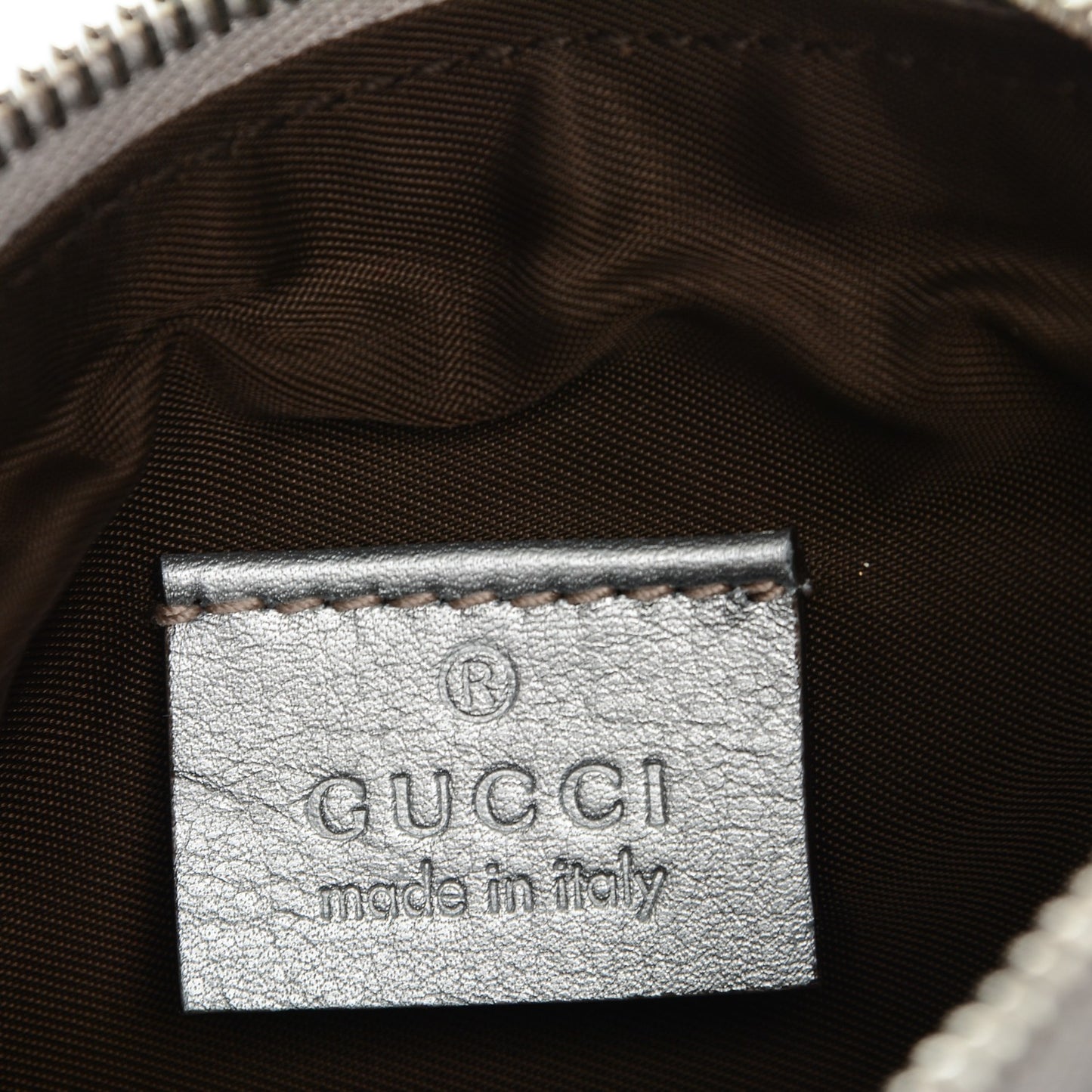 Metallic Guccissima Small Crossbody Bag Silver