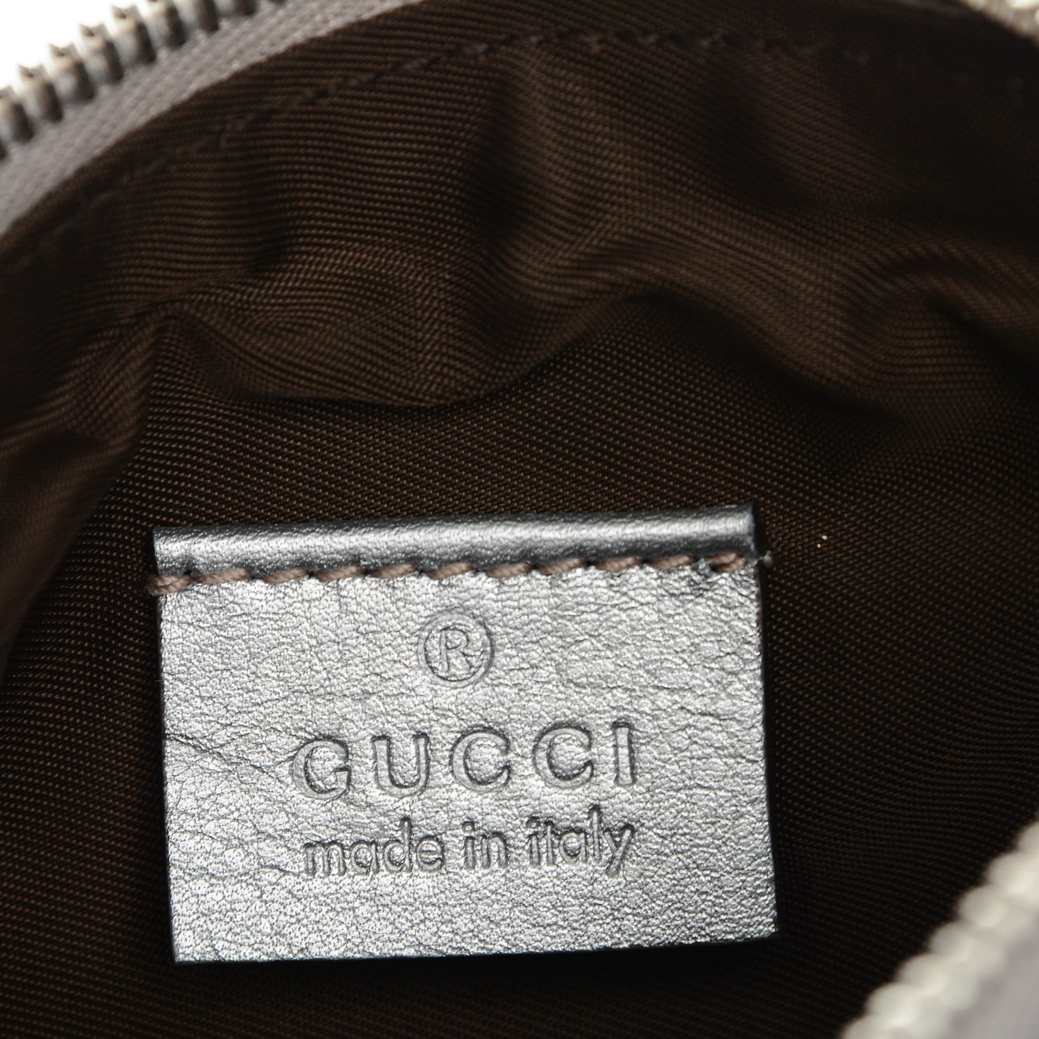 Gucci Metallic Guccissima Small Crossbody Bag Silver 6 of 7