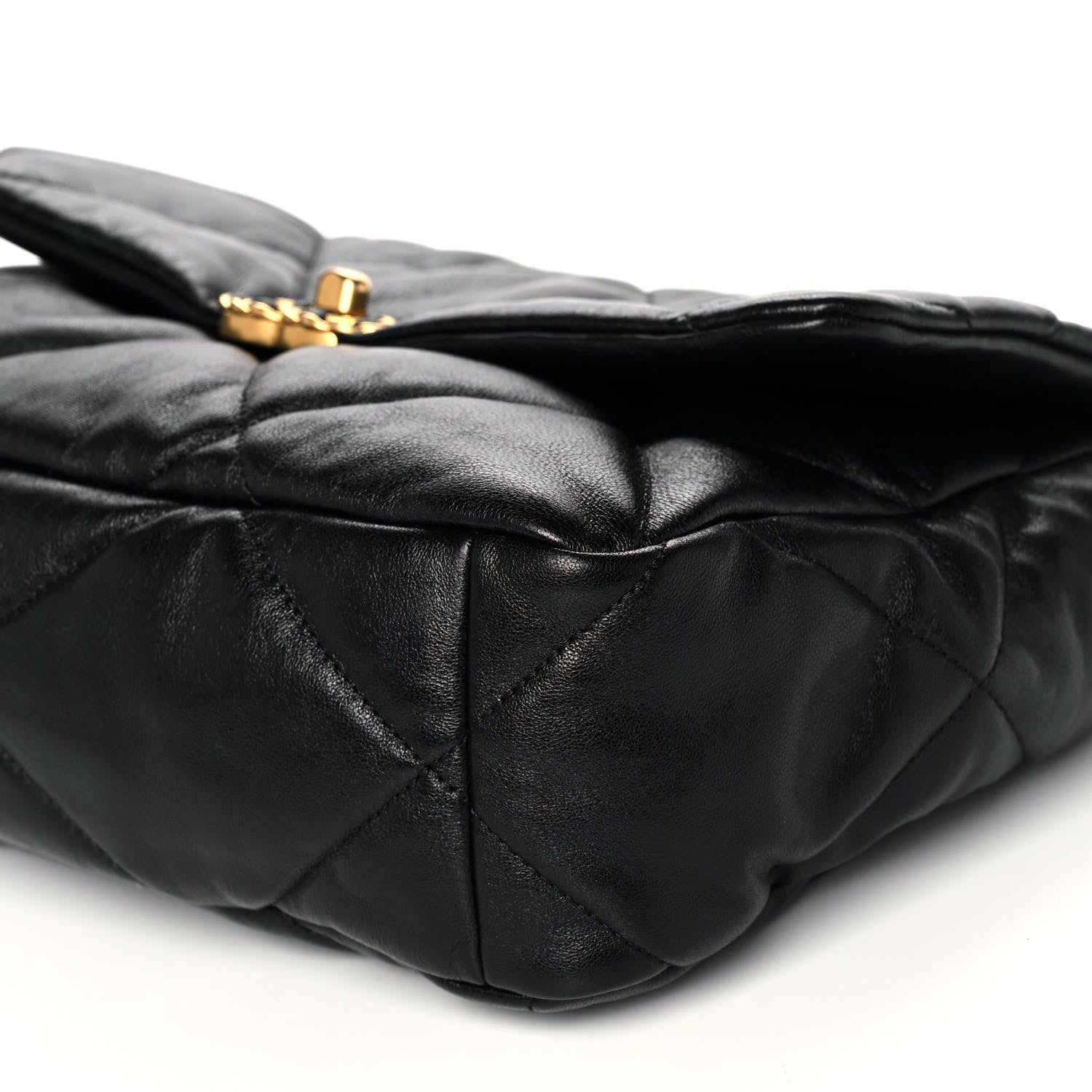 Chanel Lambskin Quilted Large Chanel 19 Flap Black 11 of 12