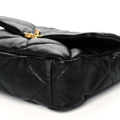 Chanel Lambskin Quilted Large Chanel 19 Flap Black 11 of 12