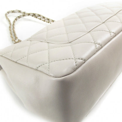 Chanel Lambskin Classic Jumbo Flap Zip Top Tote 2011 Stone 6 of 10