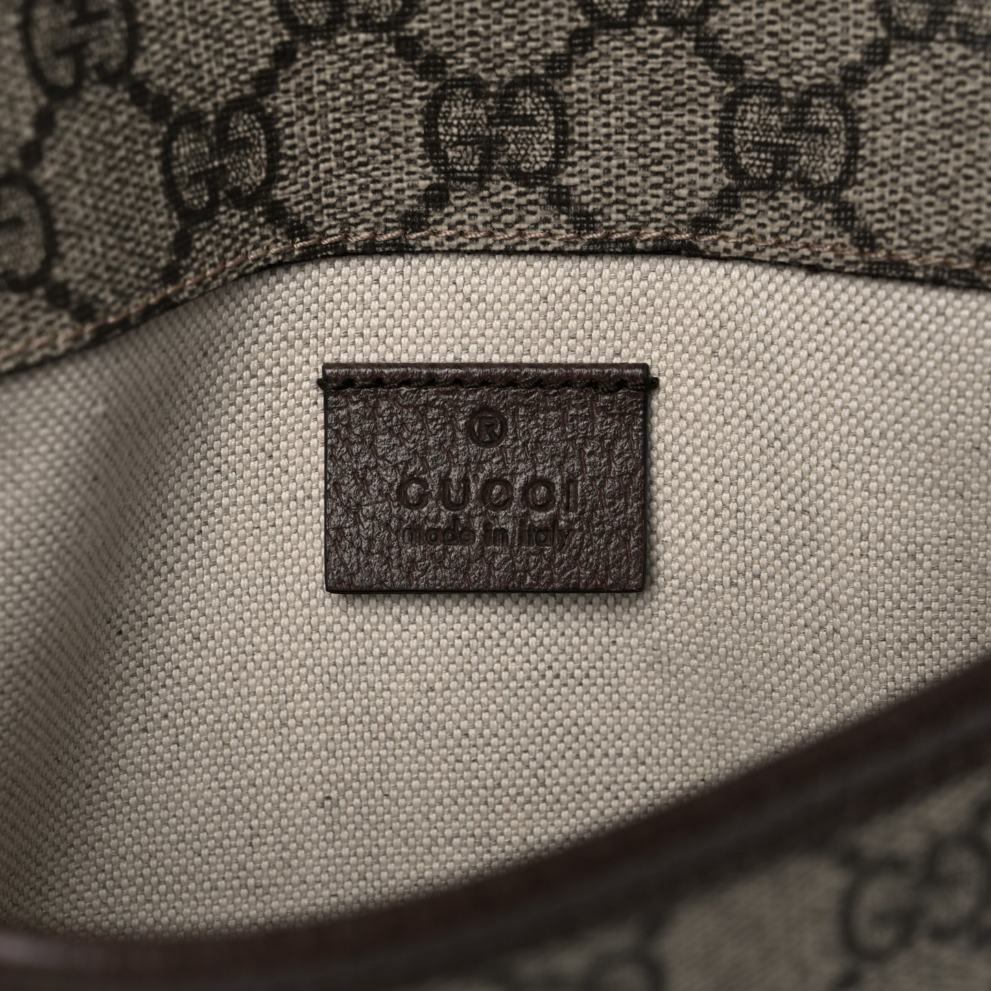 GG Supreme Monogram Neo Vintage Web Belt Bag Brown