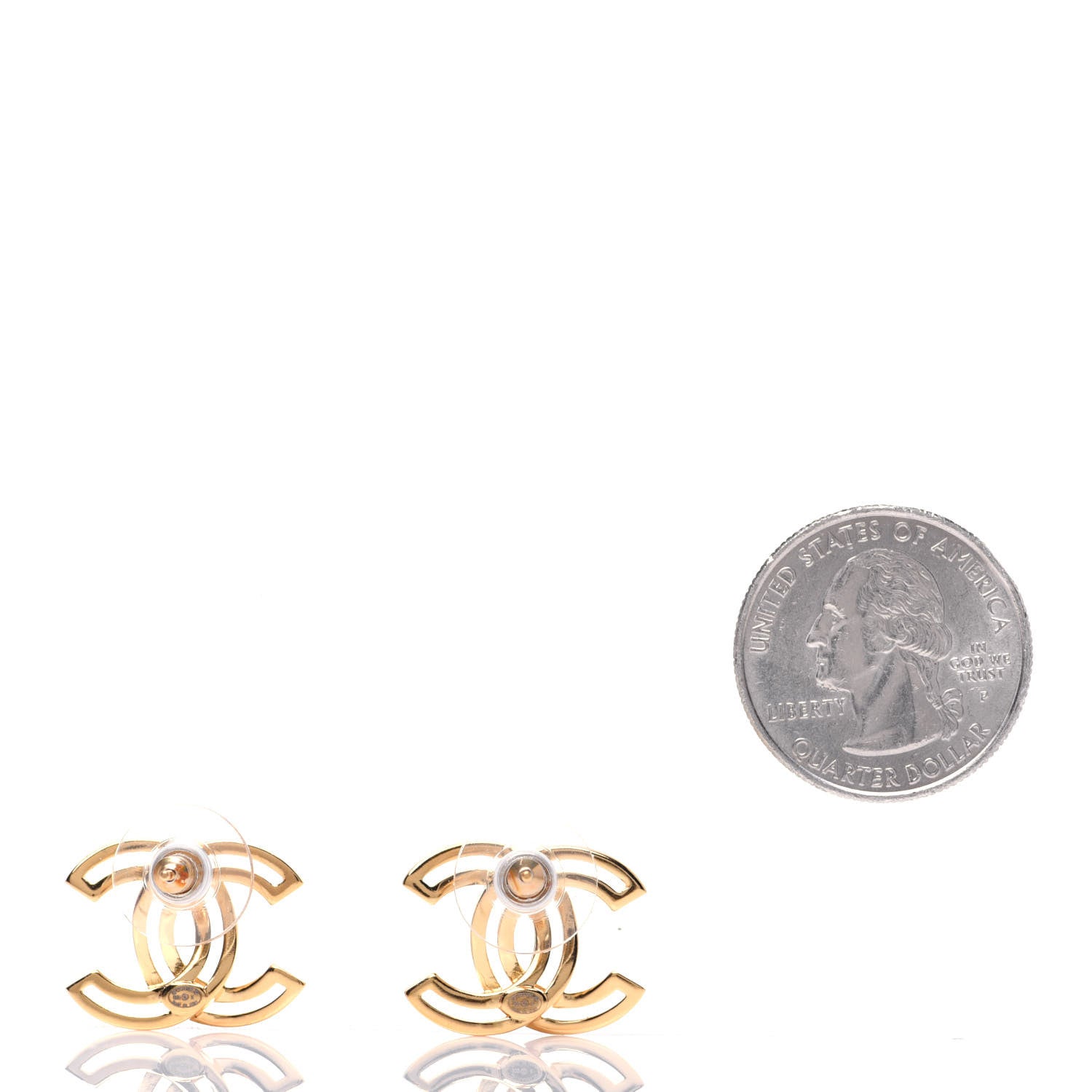 Chanel Metal Obazine CC Earrings Gold 2 of 6