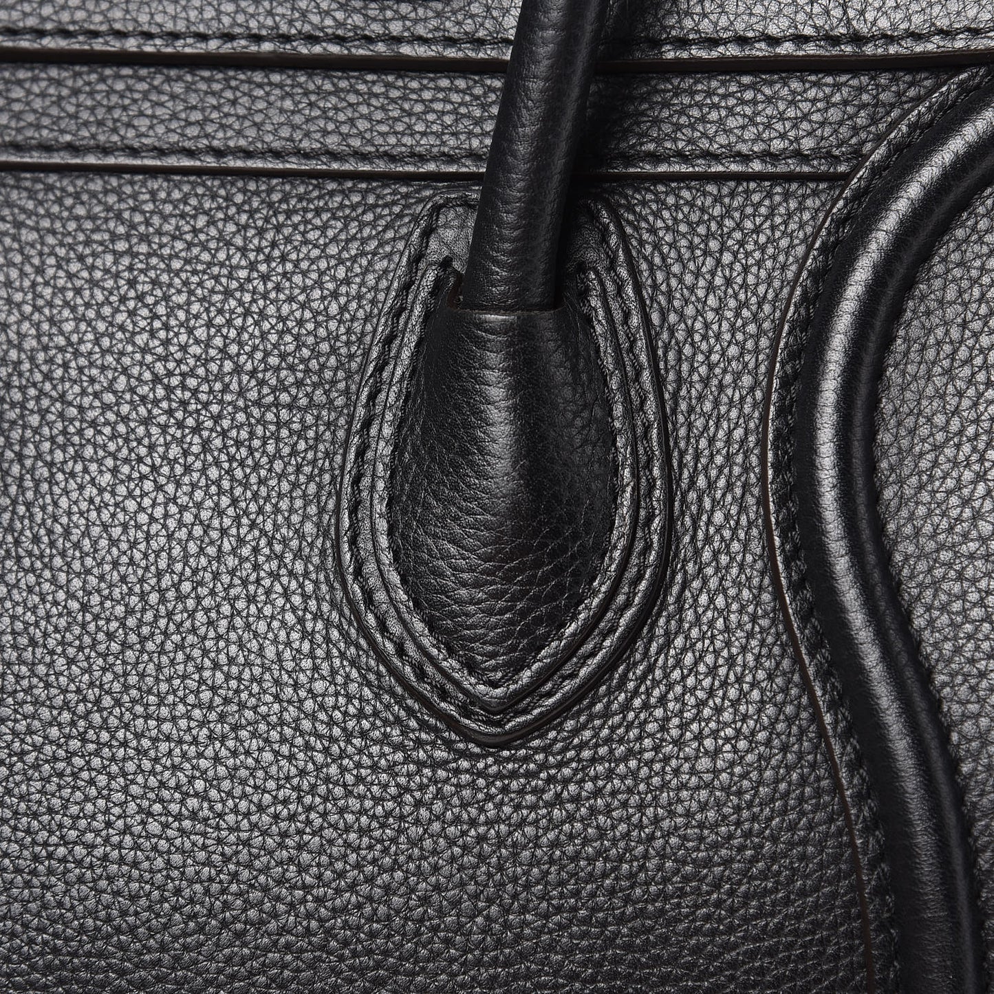 Drummed Calfskin Micro Luggage Black