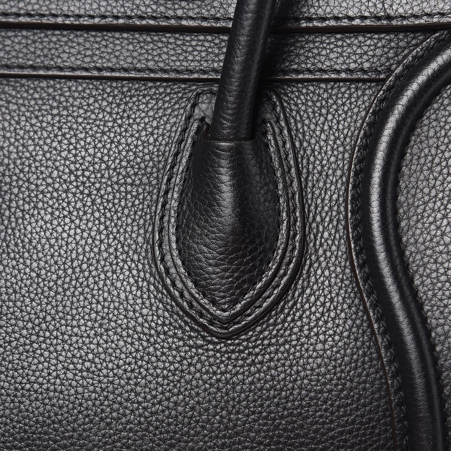 Celine Drummed Calfskin Micro Luggage Black 17 of 19