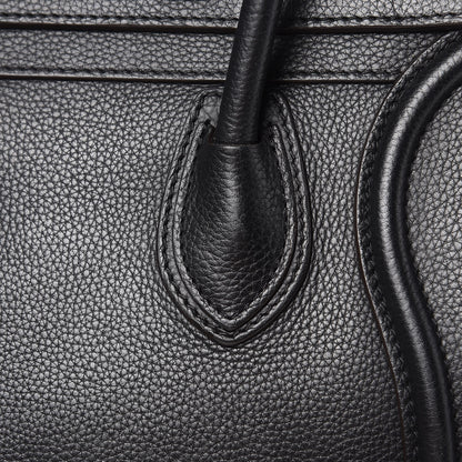 Celine Drummed Calfskin Micro Luggage Black 17 of 19