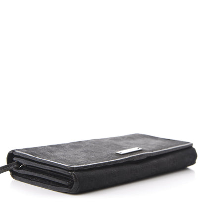 Gucci Monogram Metal Bar Chain Wallet Black 4 of 8