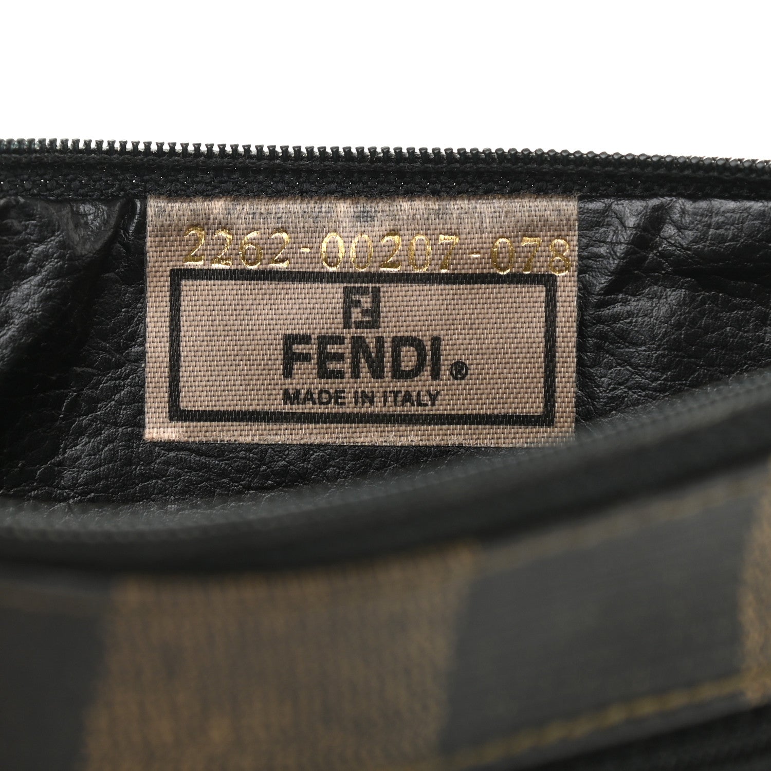 Fendi Pequin Zip Clutch Tobacco 6 of 10