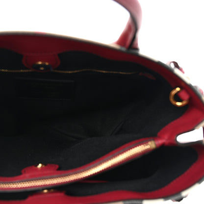 Burberry House Check Grainy Calfskin Medium Banner Tote Russet Red 5 of 9