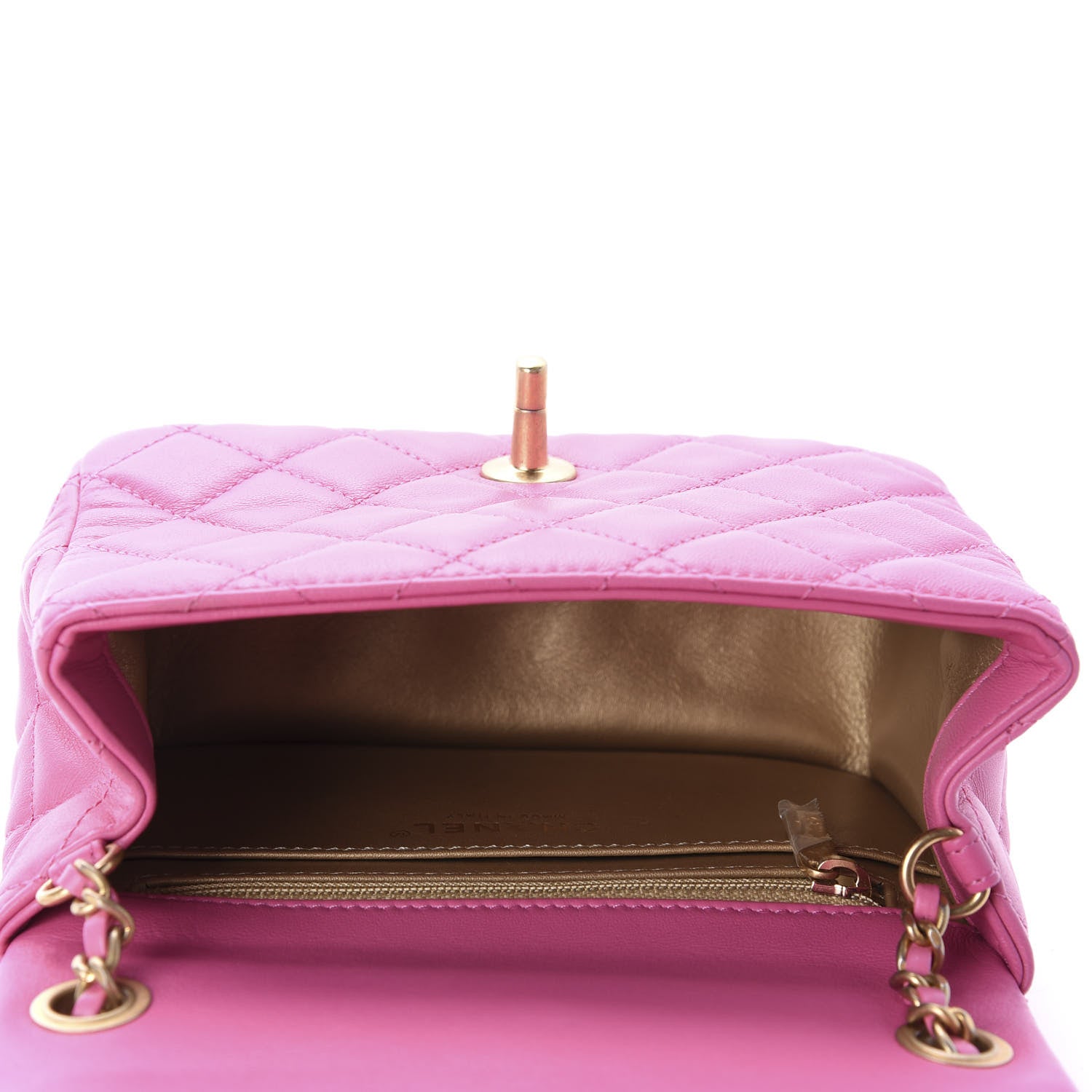 Chanel Lambskin Quilted Mini Pearl Crush Flap Pink 5 of 11