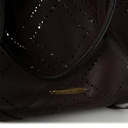 Burberry Calfskin Perforated Medium Salisbury Tote Burgundy 7 of 10