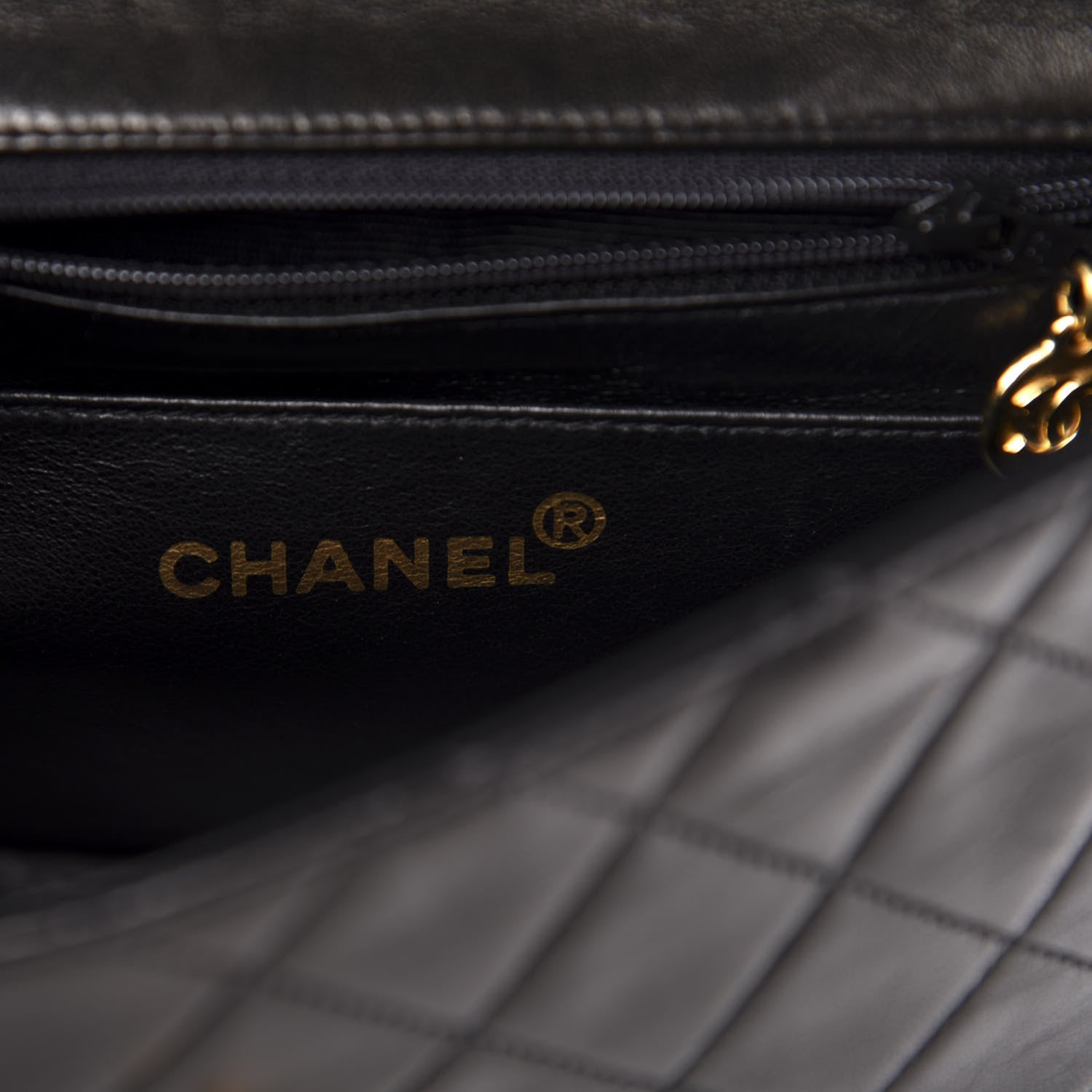 Chanel Lambskin Quilted Mini Square Flap Black 6 of 10