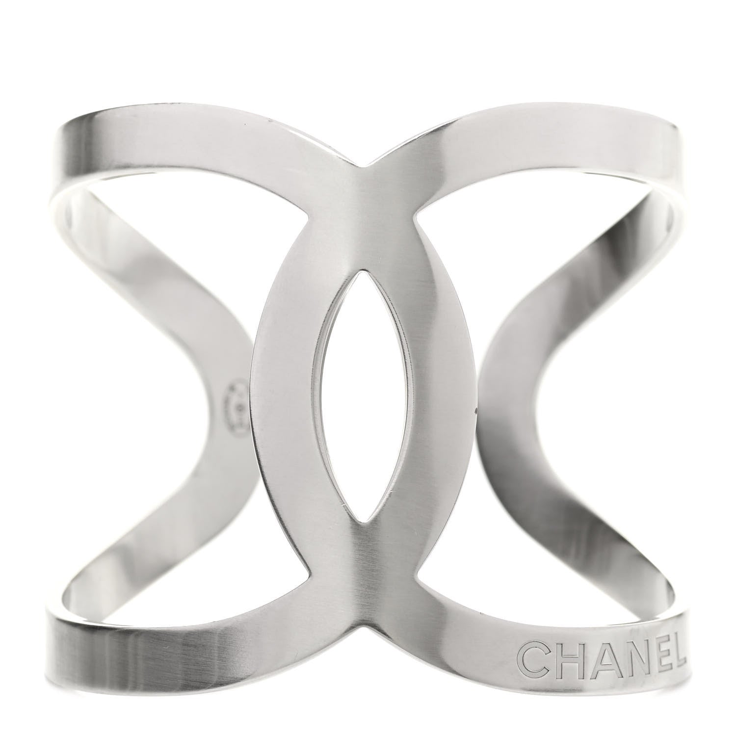 Chanel Metal CC Cuff Silver 1 of 5