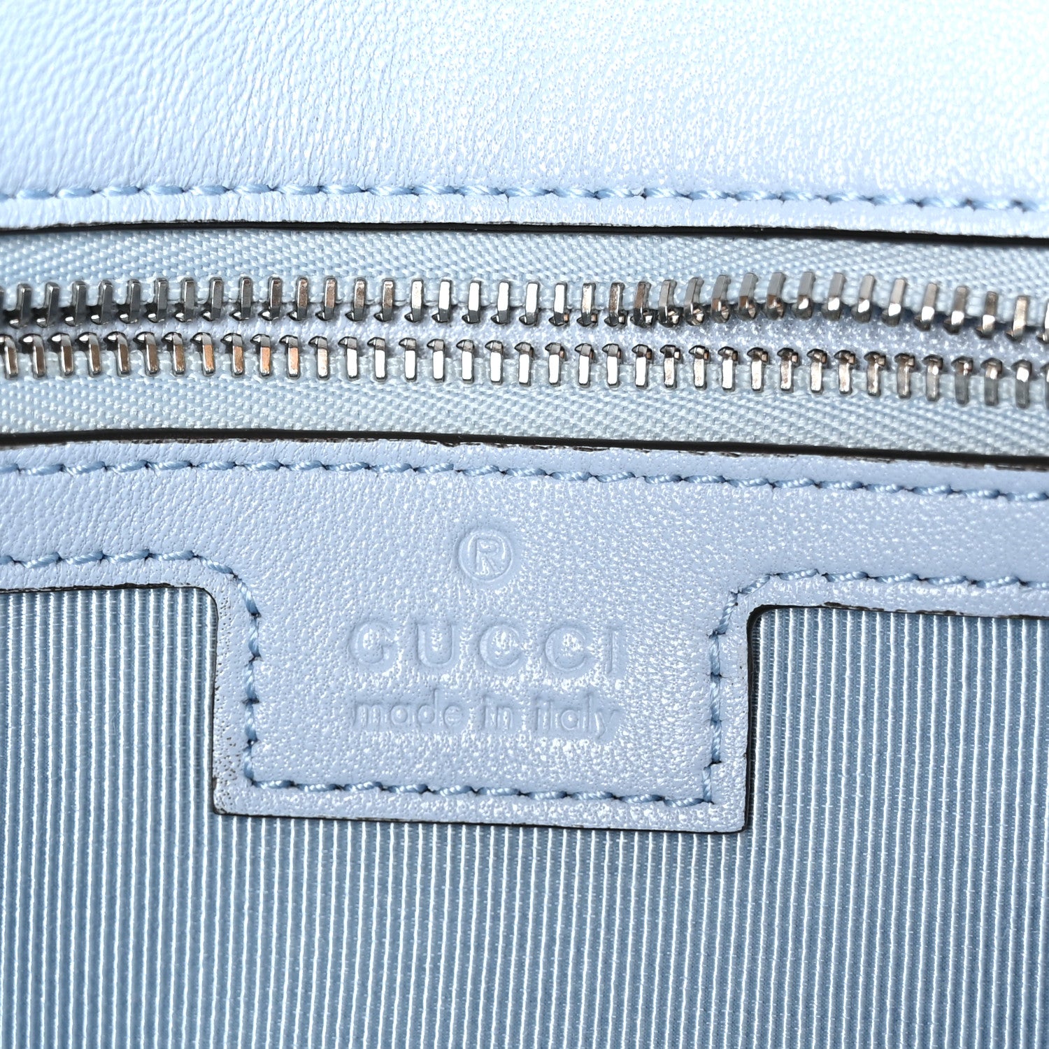 Gucci Calfskin Matelasse Medium GG Marmont Shoulder Bag Porcelain Light Blue 6 of 11