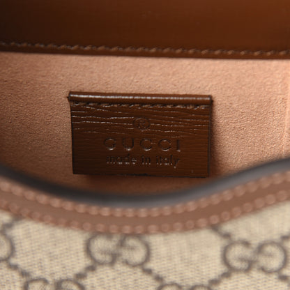 Gucci GG Supreme Monogram Mini Horsebit 1955 Crossbody Bag Beige Brown Sugar 6 of 10