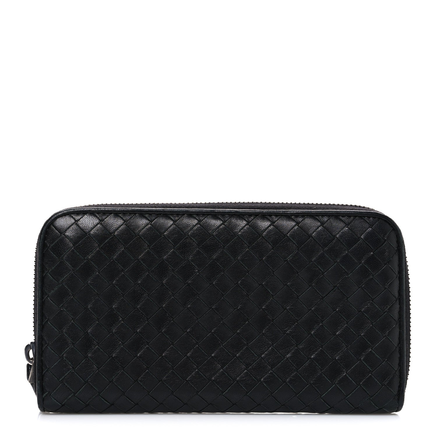 Bottega Veneta Nappa Intrecciato Zip Around Wallet Black 1 of 8