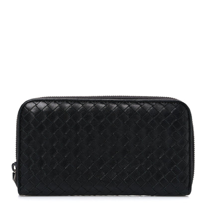 Bottega Veneta Nappa Intrecciato Zip Around Wallet Black 1 of 8