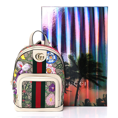 Gucci GG Supreme Monogram Flora Web Small Ophidia Day Backpack White 12 of 12