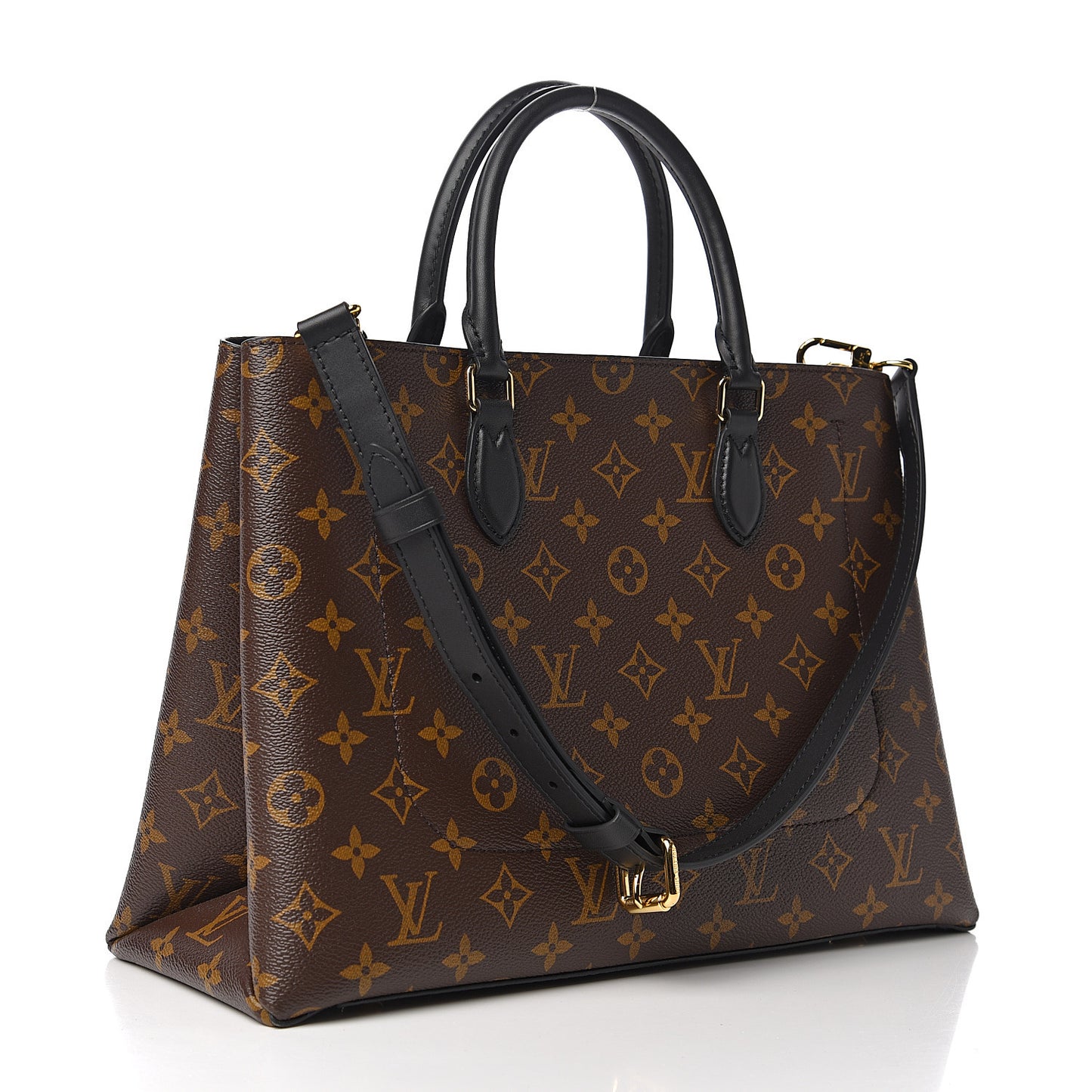 Monogram Flower Tote Black