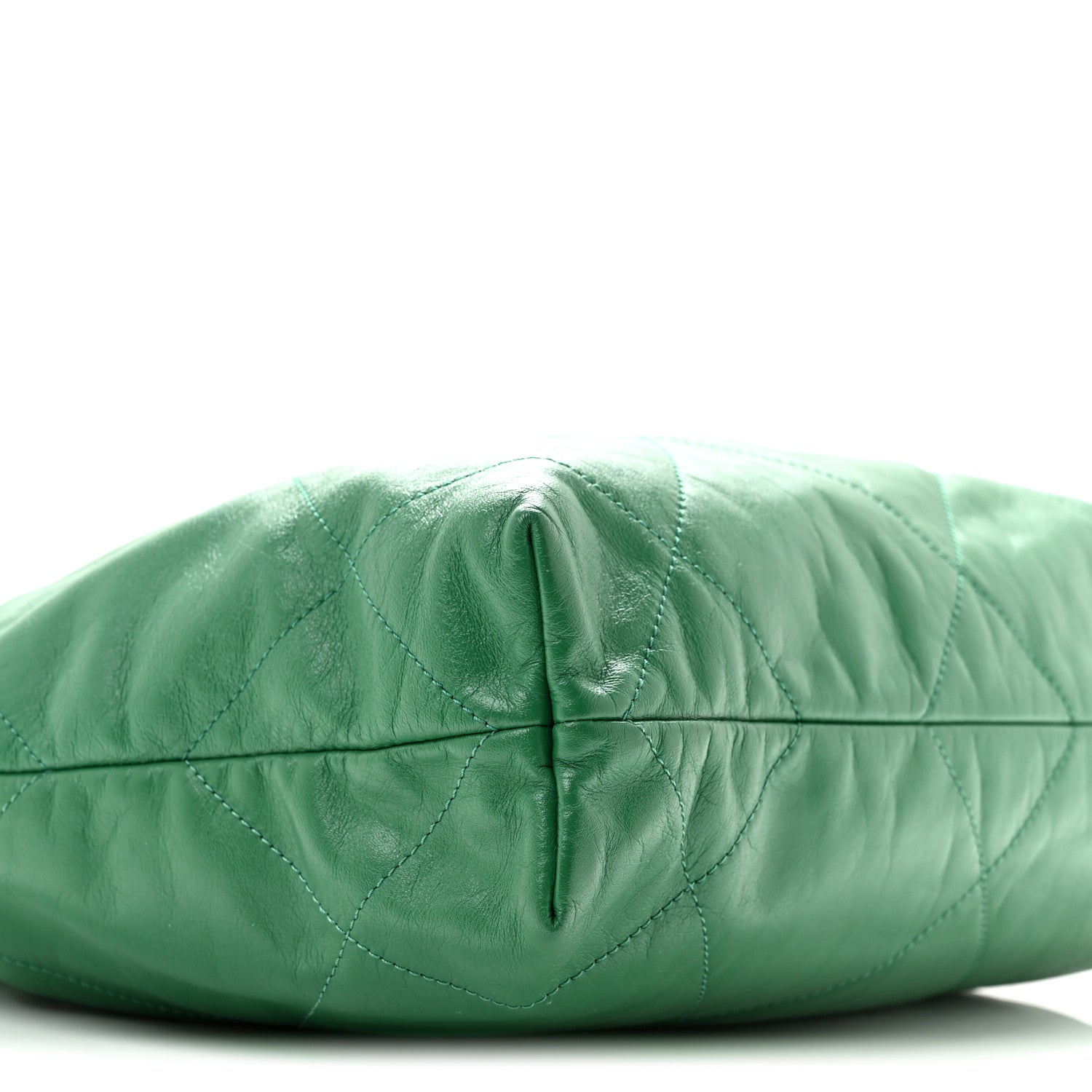 Chanel Shiny Calfskin Quilted Small Chanel 22 Green 10 of 14