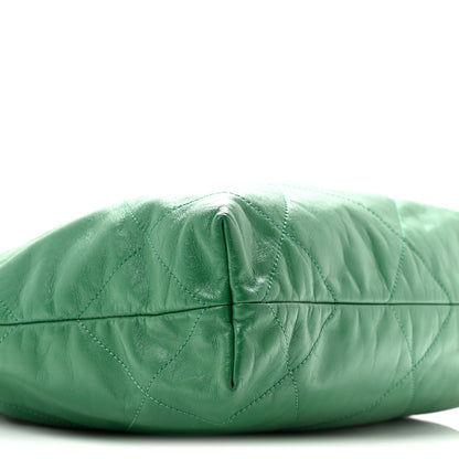 Chanel Shiny Calfskin Quilted Small Chanel 22 Green 10 of 14