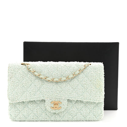 Chanel Tweed Medium Double Flap Light Turquoise 13 of 13