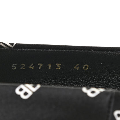Balenciaga Crepe Satin BB Allover Logo Knife 100mm Pumps 40 Black 8 of 10
