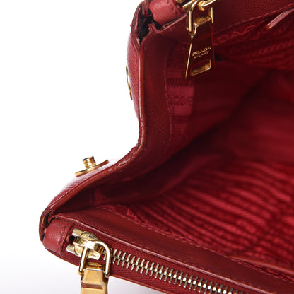 Prada Saffiano Lux Large Galleria Double Zip Tote Fuoco 10 of 17