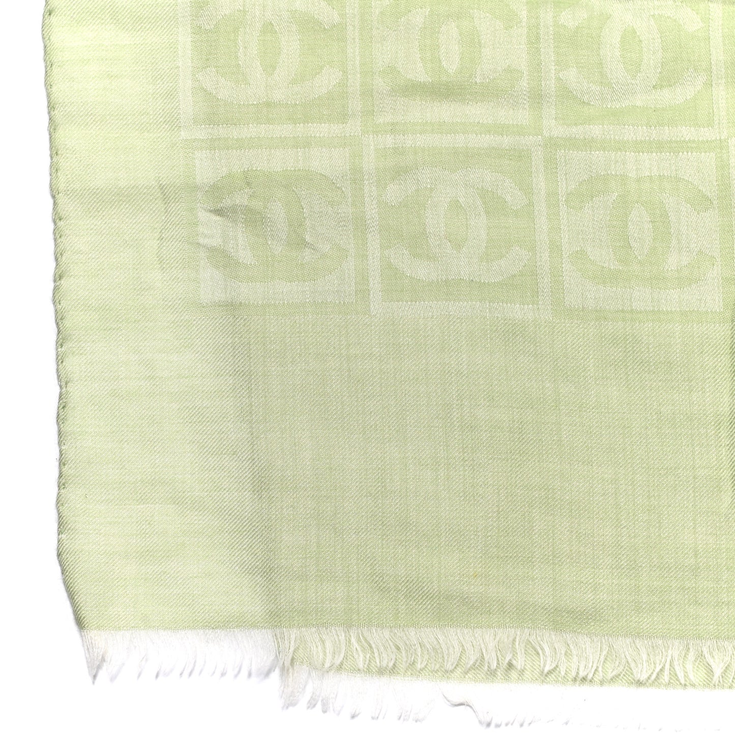 Cashmere Silk CC Scarf Green