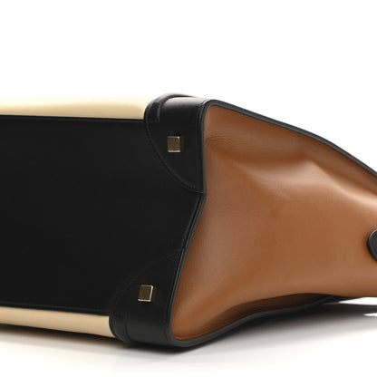 Celine Satin Calfskin Mini Tri-Color Luggage Seashell 8 of 12