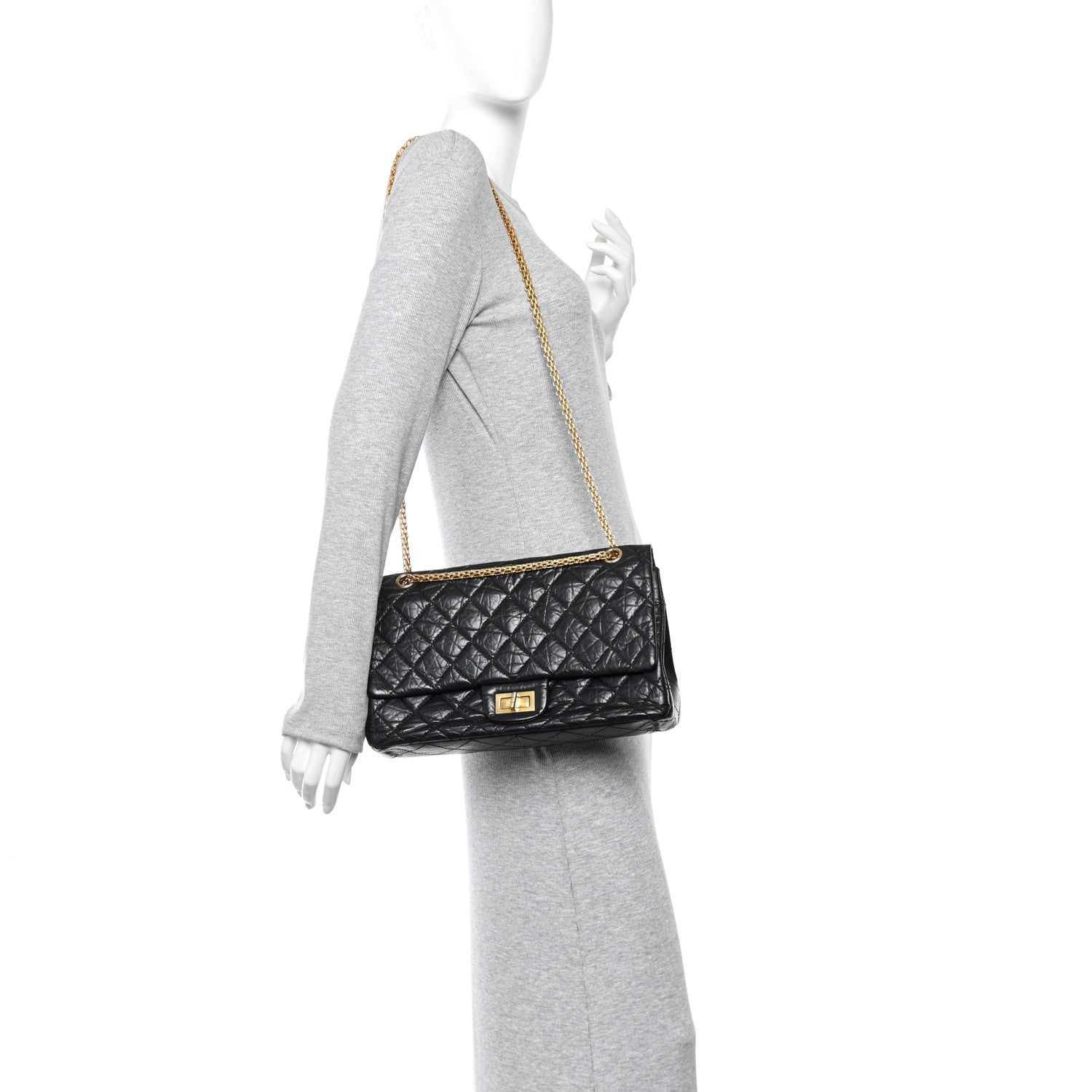 Chanel Aged Calfskin Quilted 2.55 Reissue 227 Flap Black 2 of 10