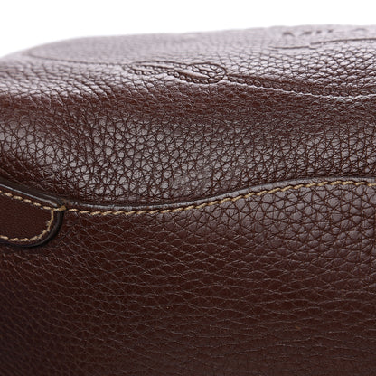 Prada Vitello Daino Embossed Logo Bowler Bruciato 9 of 15