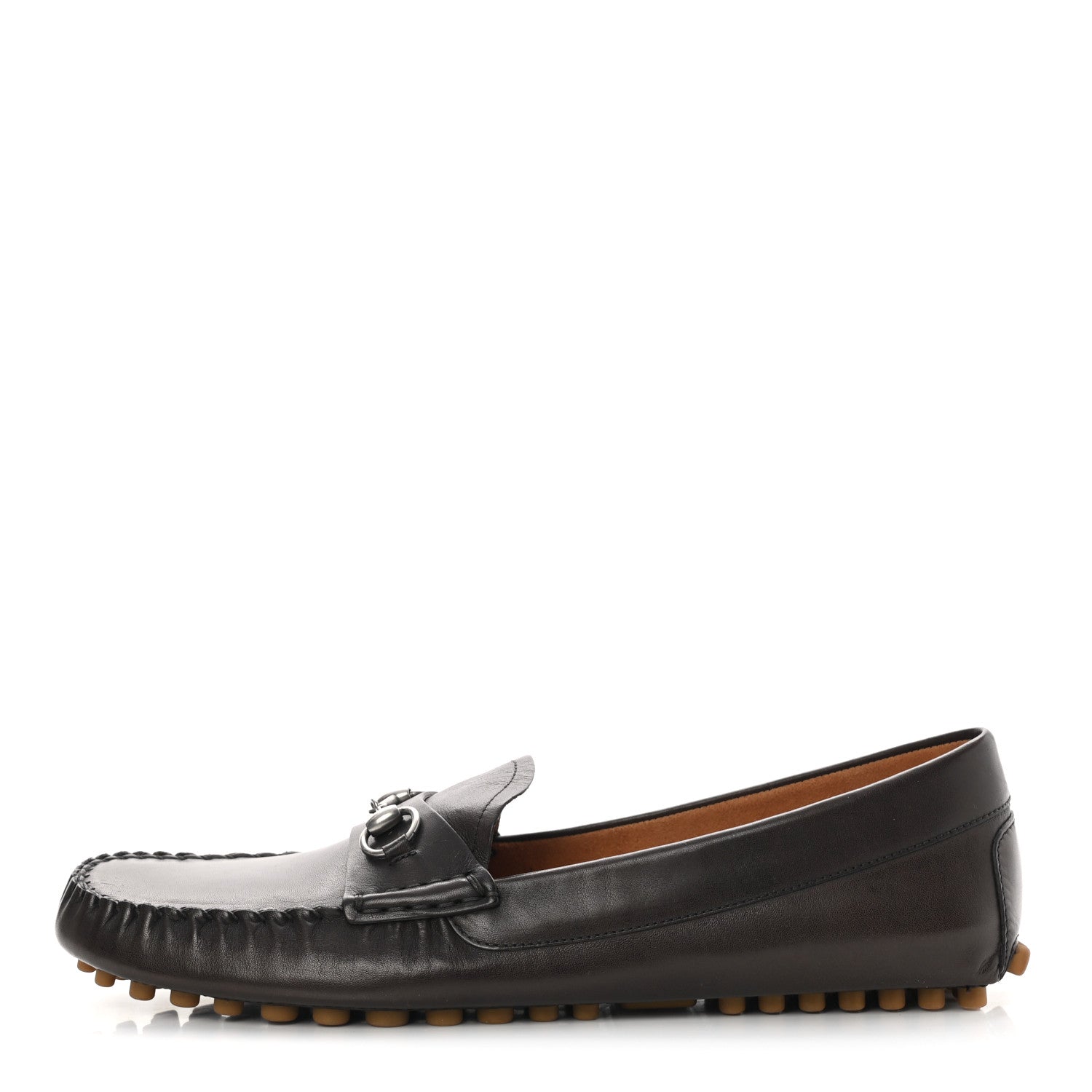Gucci Calfskin Womens Horsebit Driver Loafer 41 Brown 1 of 10