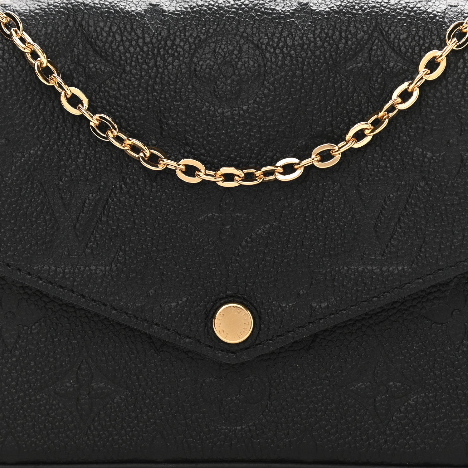 Louis Vuitton Empreinte Pochette Felicie Chain Wallet Black 8 of 12