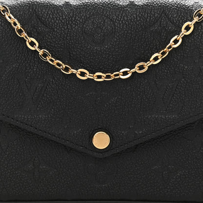 Louis Vuitton Empreinte Pochette Felicie Chain Wallet Black 8 of 12