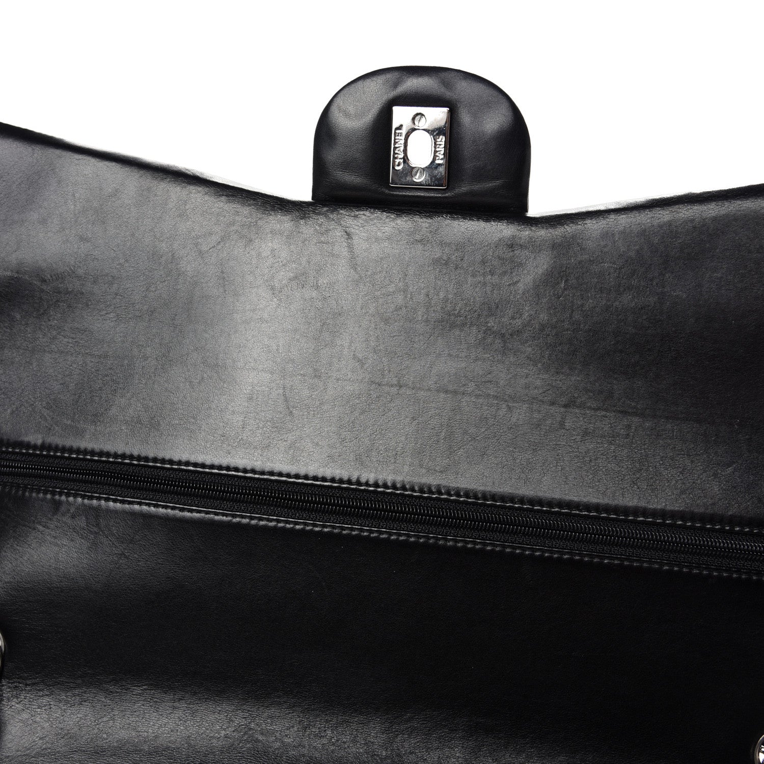 Chanel Lambskin Quilted Maxi Double Flap Black 8 of 15