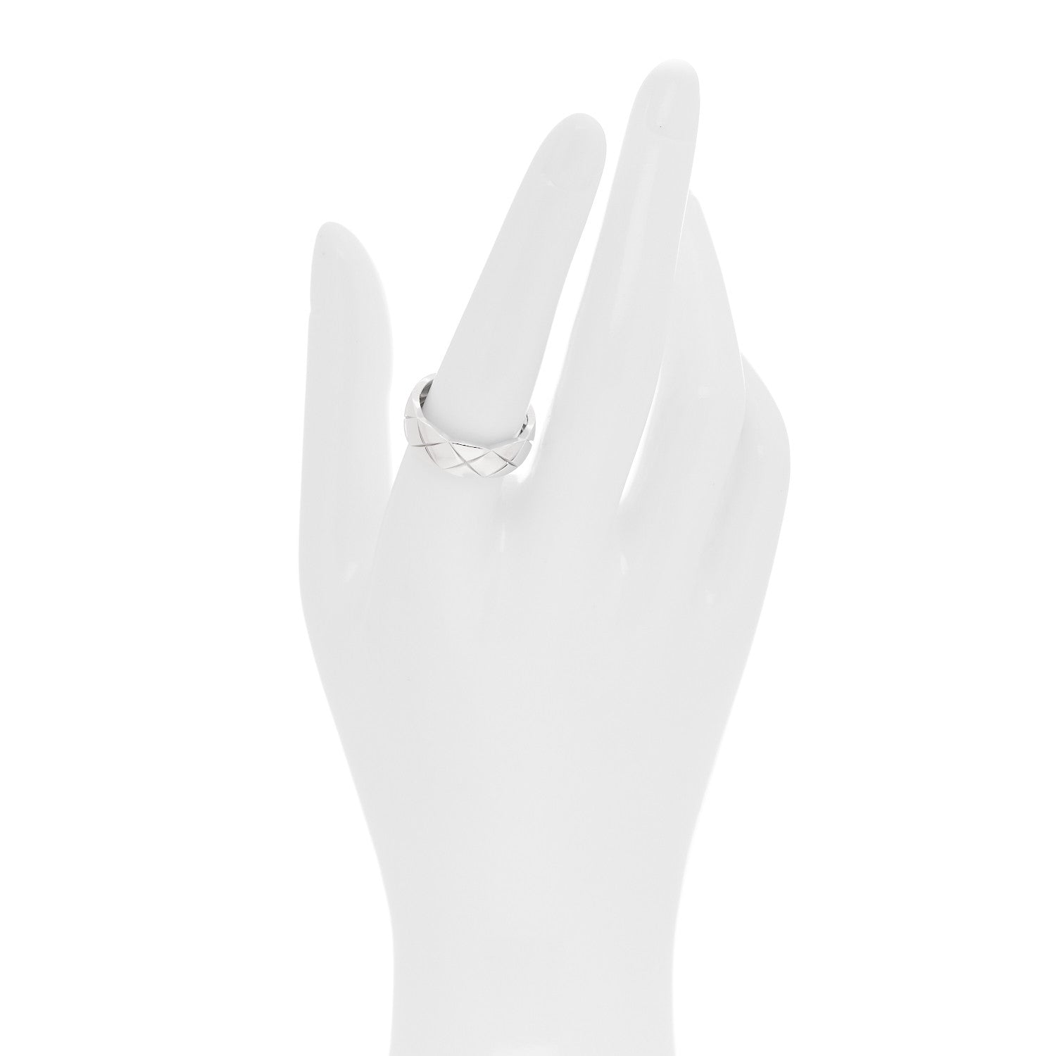 Chanel 18K White Gold Small Coco Crush Ring 56 7.75 2 of 6
