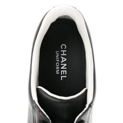 Chanel Calfskin CC Womens Sneakers 37 Black 7 of 10