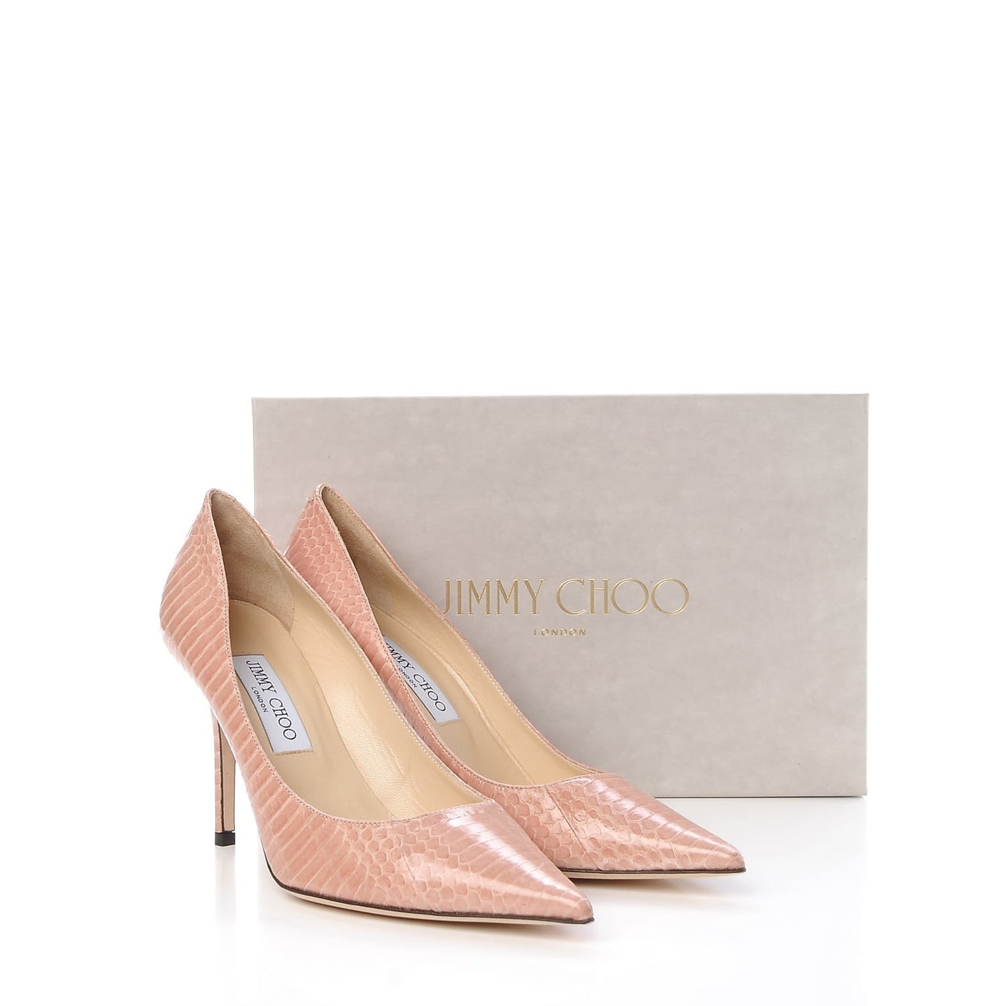 Elaphe Snakeskin Agnes 100 Pumps 40 Blush
