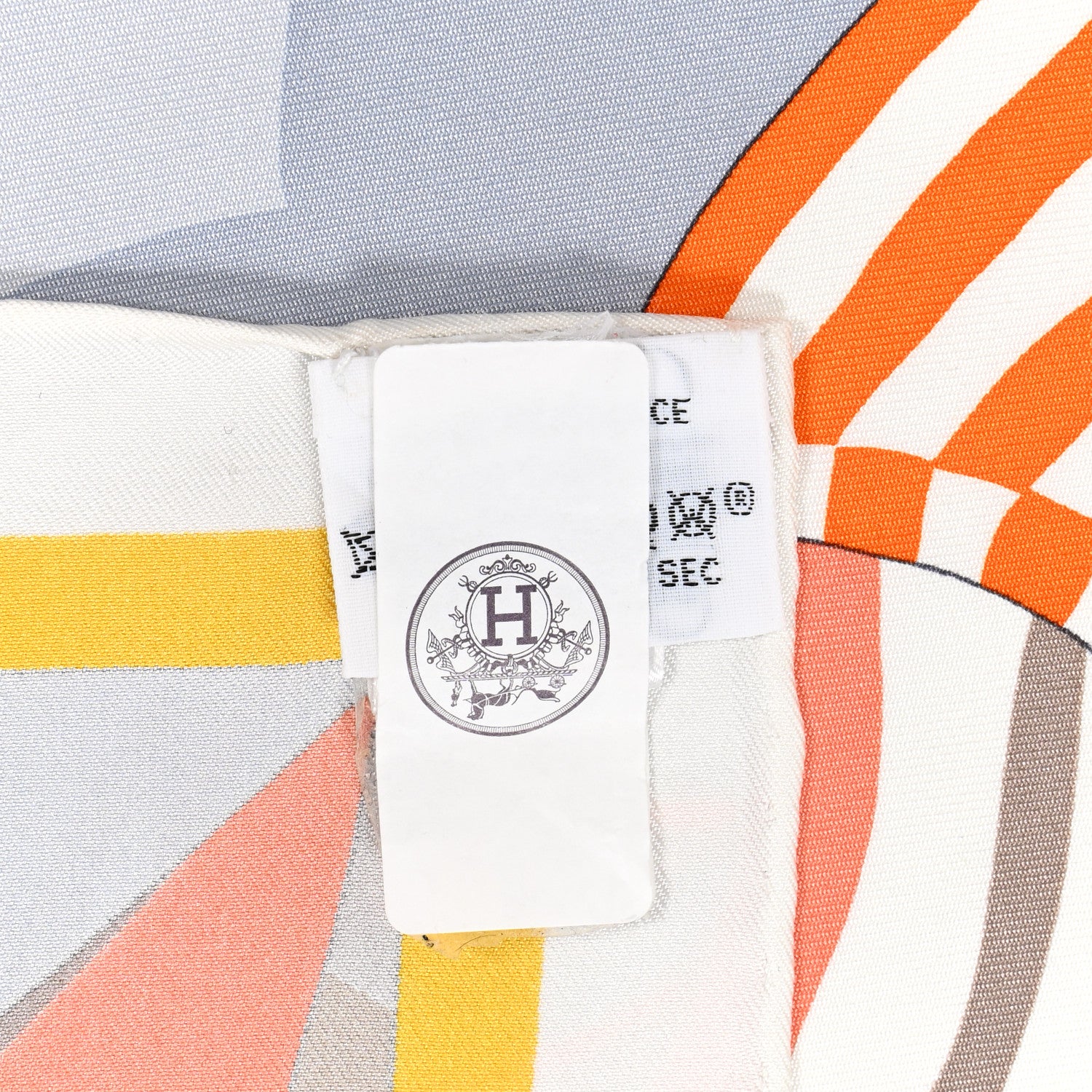 Hermes Silk La Selle Imaginaire Dossard Scarf 90 Gris Perle Violet 4 of 4
